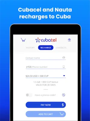 Cubatel - Mobile recharges to android App screenshot 4